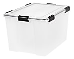 IRIS® Weathertight® Plastic Storage Container With Latch Lid, 14 1/2" x 17 3/4" x 23 5/8", Clear