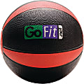 GoFit Medicine Ball (8 lbs; Black and Red) - Black, Red - Rubber 1 thumbnail image