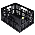 Really Useful Box® Collapsing Folding Crate, 32 Liters, 12 1/4"H x 15 5/16"W x 18 7/8"D, 100 Recycled, Black 1 thumbnail image