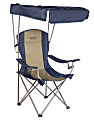 Kamp-Rite Chair With Shade Canopy, Tan/Blue