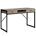 Monarch Specialties 48"W Computer Desk With Drawers, Dark Taupe/Black 1 thumbnail image