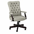 Bush® Business Furniture Arden Lane High-Back Tufted Office Chair With Arms, Light Gray, Standard Delivery