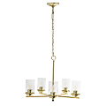 Lalia Home 5-Light Glass And Metal Hanging Pendant Chandelier, 20-1/2"W, Clear Shade/Gold Base 1 thumbnail image
