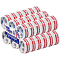 Tape Logic® Mixed Merchandise Preprinted Carton Sealing Tape, 3" Core, 2" x 55 Yd., Red/White, Pack Of 36 1 thumbnail image