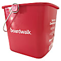 Boardwalk® Sanitizing Bucket, 6 Qt, Red