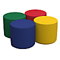 SoftScape 18" Round Ottomans, 16"H, Assorted Colors, Set Of 4 Ottomans 1 thumbnail image