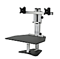 Ergo Desktop Kangaroo Elite Height-Adjustable Dual-Monitor Desk, Black 1 thumbnail image