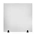 LUX Reclaim Acrylic Freestanding Sneeze Guard Desk Divider, 30" x 30", Frosted 1 thumbnail image