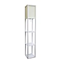 Lalia Home Column Shelf Floor Lamp, 62-3/4"H, White