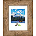 Amanti Art Rectangular Wood Picture Frame, 17” x 20” With Mat, Owl Brown