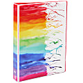 Avery® + Amy Tangerine Designer Collection 3-Ring Mini Binder, 1" Round Rings, Watercolor Rainbow