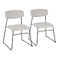 LumiSource Thomas Chairs, Light Gray/Black, Set Of 2 Chairs 1 thumbnail image