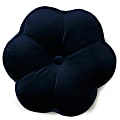 Dormify Masie Velvet Flower Shaped Pillow, Navy Blue