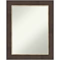 Amanti Art Non-Beveled Rectangle Framed Bathroom Wall Mirror, 29” x 23”, Lined Bronze 1 thumbnail image