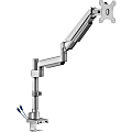 Lorell® Adjustable Single-Monitor Arm, With USB 3.0, Gray