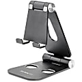 StarTech.com Phone and Tablet Stand - Adjustable Smartphone and Tablet Stand - Multi Angle - Foldable -Aluminum - Black (USPTLSTNDB)