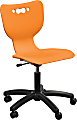 MooreCo Hierarchy Armless Mobile Chair With 5-Star Base, Soft Casters, Orange/Black