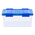 Iris Ultimate Weathertight Storage Box, 17-1/2”L x 16-3/16”W x 10-1/4”H, 19 Qt, Clear