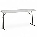 Flash Furniture Plastic Folding Training Table, 29"H x 18"W x 60"D, Granite White 1 thumbnail image