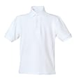 Royal Park Boys Uniform, Knitted Short-Sleeve Polo Shirt, Medium, White