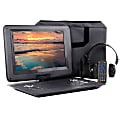 Trexonic Portable TV+DVD Player With Color TFT LED Screen And USB/HD/AV Inputs, 13.3”, Black 1 thumbnail image
