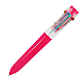 Yafa Multifunction 10-Color Ballpoint Pen, Medium Point, 0.8 mm, Pink Barrels, Assorted Ink Colors