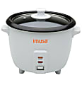 IMUSA Electric Non-Stick 3-Cup Rice Cooker, 7-1/2”H x 8-11/16”W x 8-11/16”D, White 1 thumbnail image