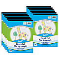 Pacon Sketch Pads, 9" x 12", White, 50 Sheets Per Pad, Pack Of 12 Pads