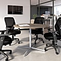 Bush Business Furniture 42-inch Round Conference Table with Metal Base, Modern Hickory/Cool Gray Metallic, Standard Delivery 1 thumbnail image