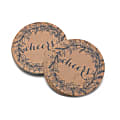 Taylor Party And Event Paper Coasters, 4" x 4", Cheers Rustic Wreath, Box Of 25 Coasters 1 thumbnail image