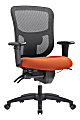 WorkPro® 9500XL Series Big & Tall Ergonomic Mesh/Premium Fabric Mid-Back Chair, Black/Tangerine, BIFMA Compliant