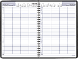 AT-A-GLANCE® DayMinder Daily 4-Person Group Appointment Book, 8" x 11", Black, January To December 2022, G56000