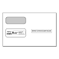 ComplyRight™ Double-Window Envelopes For 2-Up 1099 Tax Forms, Self-Seal, White, Pack Of 200 Envelopes