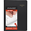 2024 AT-A-GLANCE® Open Scheduling Weekly Planner, 6-3/4" x 8-3/4", Black, January To December 2024, 7085505