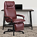 Flash Furniture Ergonomic LeatherSoft™ Faux Leather High-Back Reclining Swivel Chair, Burgundy/Black 1 thumbnail image