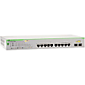 Allied Telesis 10-Port 10/100/1000T WebSmart Switch with 2 SFP Combo Ports and PoE+