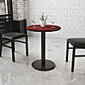 Flash Furniture Round Hospitality Table, 31-3/16”H x 24”W x 24”D, Mahogany