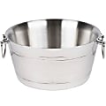 American Metalcraft Double Wall Party Tub, 18-1/2" x 9", Silver