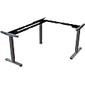 Lorell® Quadro Electric Sit-To-Stand Desk 2-Tier Third Leg, Black