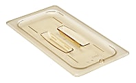 Cambro Camwear 1/3 H-Pan Food Pan Lids With Handles, Amber, Set Of 6 Lids 1 thumbnail image
