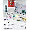 Avery® DIY Decals With Surface Safe™ Adhesive, 61512, 8-1/2" x 11", White, Pack Of 3 Decals