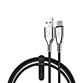 Naztech 6' Titanium USB to USB-C® Braided Cable, Black 1 thumbnail image