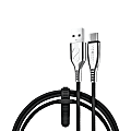 Naztech 6' Titanium USB to USB-C® Braided Cable, Black