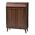 Baxton Studio Cormier 2-Door Entryway Shoe Storage Cabinet, Walnut 1 thumbnail image