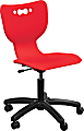 MooreCo Hierarchy Armless Mobile Chair With 5-Star Base, Soft Casters, Red/Black