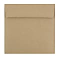 JAM Paper® Square Envelopes, 6-1/2" x 6-1/2", Peel & Seal, Brown, Pack Of 50 Envelopes