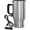 Brentwood Electric Coffee Mug With Wire Car Plug, 16 Oz., Silver 1 thumbnail image