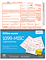 Office Depot® Brand 1099-MISC Inkjet/Laser Tax Forms, 4-Part, 8 1/2" x 11", Pack Of 25