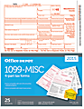 Office Depot® Brand 1099-MISC Inkjet/Laser Tax Forms, 4-Part, 8 1/2" x 11", Pack Of 25 1 thumbnail image