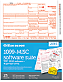 Office Depot® Brand 1099-MISC Inkjet/Laser Tax Forms, With Software, 4-Part, 8 1/2" x 11", Pack Of 25 1 thumbnail image